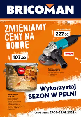 Bricoman - gazetka promocyjna Gazetka od poniedziałku 27.04 do niedzieli 24.05