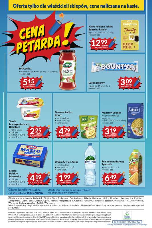 Makro - gazetka promocyjna Mega oferty dla twojego sklepu od wtorku 28.04 do poniedziałku 11.05 - strona 20