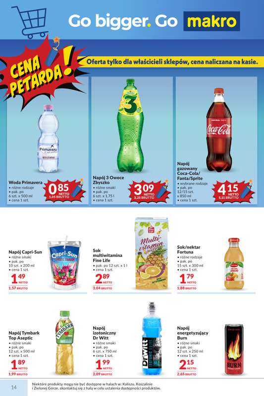 Makro - gazetka promocyjna Mega oferty dla twojego sklepu od wtorku 28.04 do poniedziałku 11.05 - strona 14