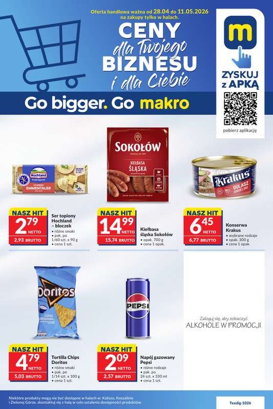Makro - gazetka promocyjna Mega oferty dla twojego sklepu od wtorku 28.04 do poniedziałku 11.05
