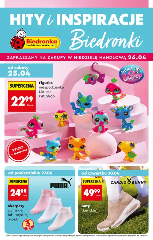 Biedronka - gazetka promocyjna Hity i inspiracje, od 25.04  