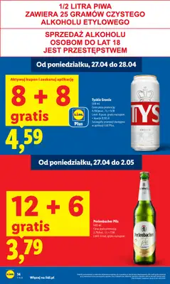 Lidl - gazetka promocyjna Oferta od poniedziałku od poniedziałku 27.04 do wtorku 28.04 - strona 14