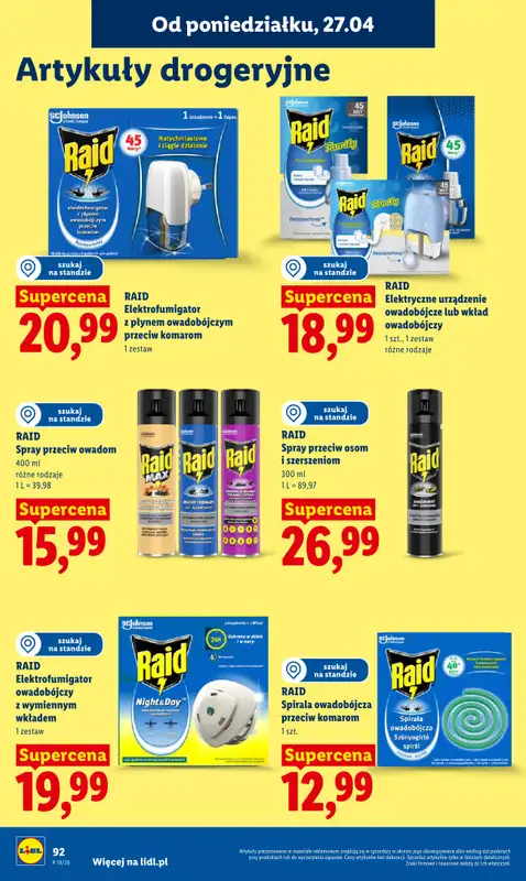 Lidl - gazetka promocyjna Oferta od poniedziałku od poniedziałku 27.04 do wtorku 28.04 - strona 92