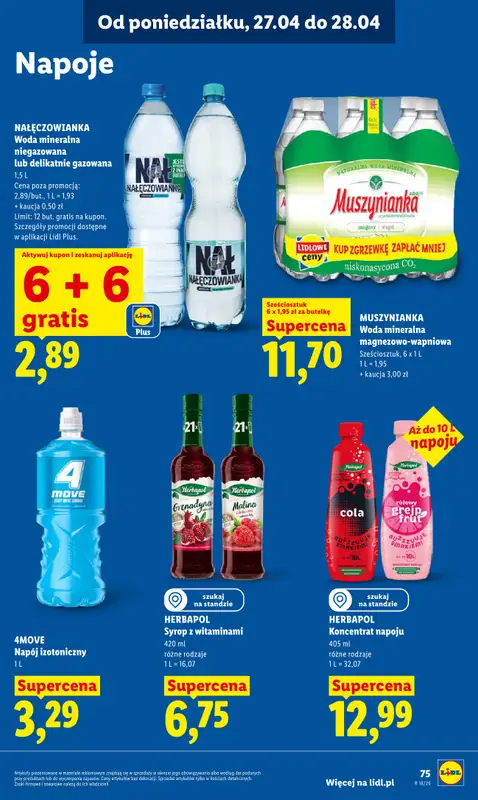 Lidl - gazetka promocyjna Oferta od poniedziałku od poniedziałku 27.04 do wtorku 28.04 - strona 75