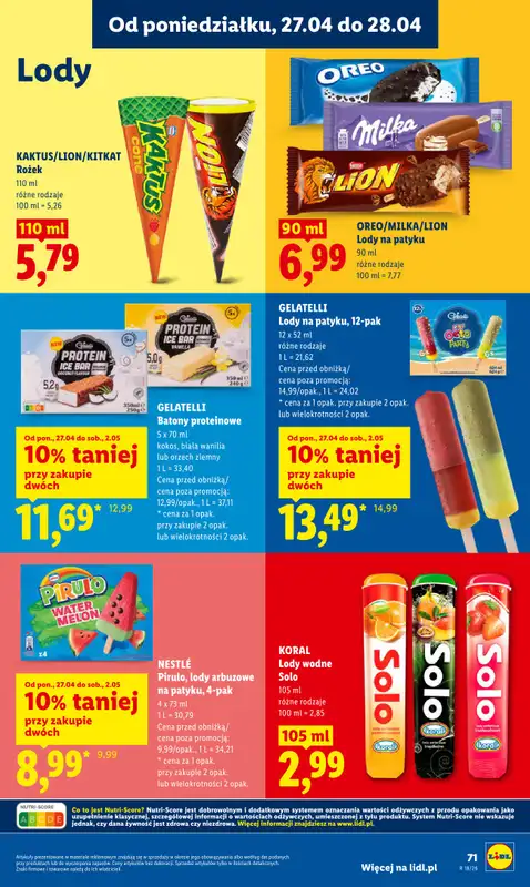 Lidl - gazetka promocyjna Oferta od poniedziałku od poniedziałku 27.04 do wtorku 28.04 - strona 71