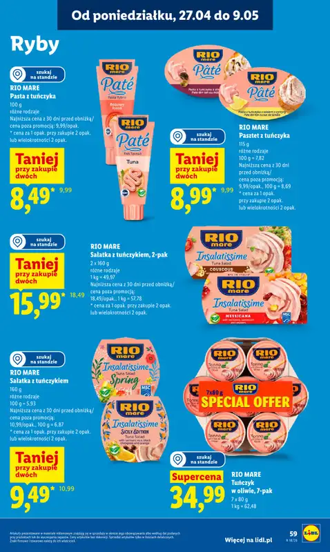 Lidl - gazetka promocyjna Oferta od poniedziałku od poniedziałku 27.04 do wtorku 28.04 - strona 59