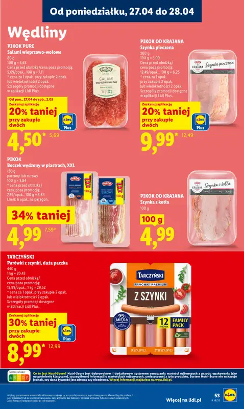 Lidl - gazetka promocyjna Oferta od poniedziałku od poniedziałku 27.04 do wtorku 28.04 - strona 53