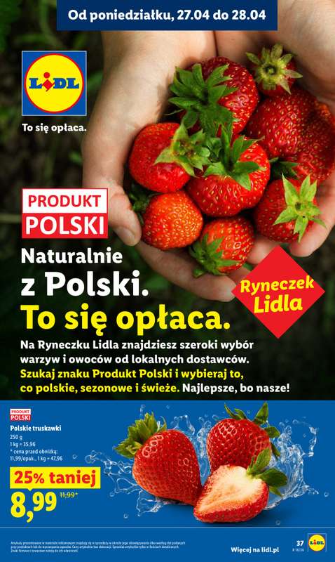 Lidl - gazetka promocyjna Oferta od poniedziałku od poniedziałku 27.04 do wtorku 28.04 - strona 37
