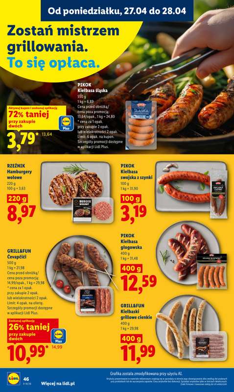 Lidl - gazetka promocyjna Oferta od poniedziałku od poniedziałku 27.04 do wtorku 28.04 - strona 46