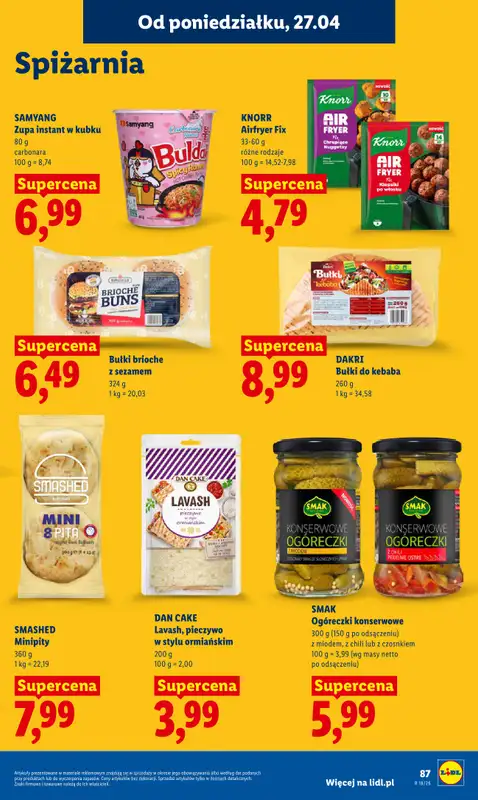 Lidl - gazetka promocyjna Oferta od poniedziałku od poniedziałku 27.04 do wtorku 28.04 - strona 87