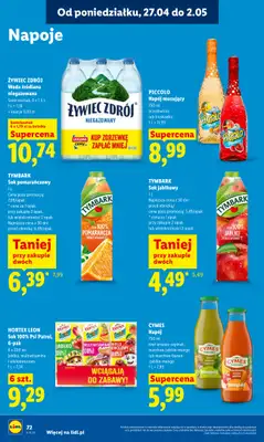Lidl - gazetka promocyjna Oferta od poniedziałku od poniedziałku 27.04 do wtorku 28.04 - strona 72