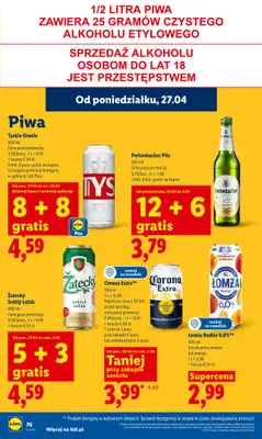 Lidl - gazetka promocyjna Oferta od poniedziałku od poniedziałku 27.04 do wtorku 28.04 - strona 76