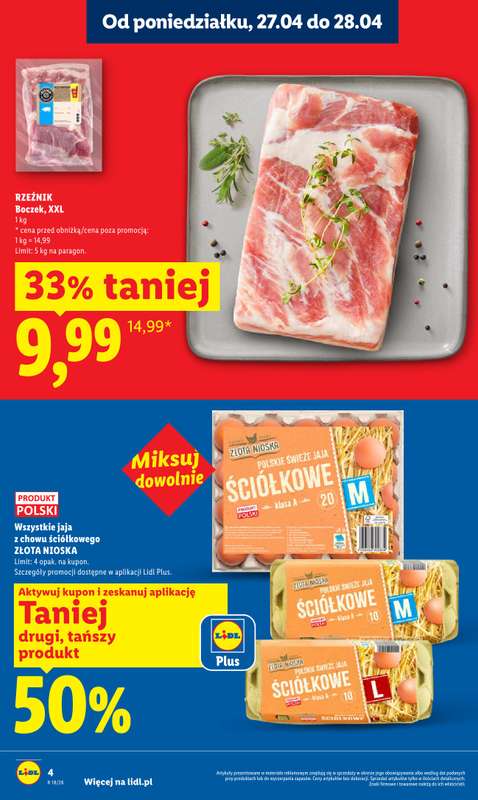 Lidl - gazetka promocyjna Oferta od poniedziałku od poniedziałku 27.04 do wtorku 28.04 - strona 4