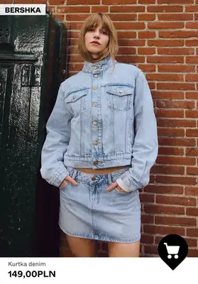Bershka - gazetka promocyjna Damskie kurtki jeansowe od poniedziałku 27.04  - strona 7