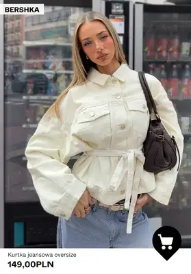 Bershka - gazetka promocyjna Damskie kurtki jeansowe od poniedziałku 27.04  - strona 9