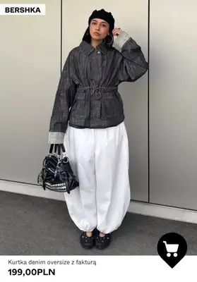 Bershka - gazetka promocyjna Damskie kurtki jeansowe od poniedziałku 27.04  - strona 10