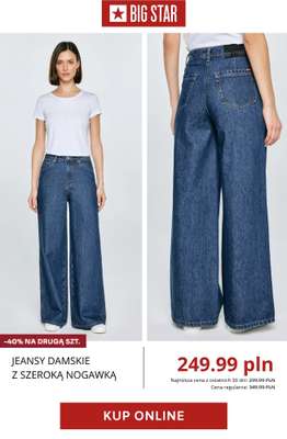 Jeansy damskie z szeroką nogawką