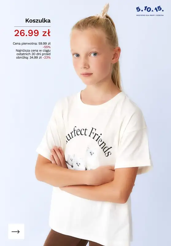 5.10.15 - gazetka promocyjna Koszulki dla dziewczynki od 19,99 zł od poniedziałku 27.04  - strona 5