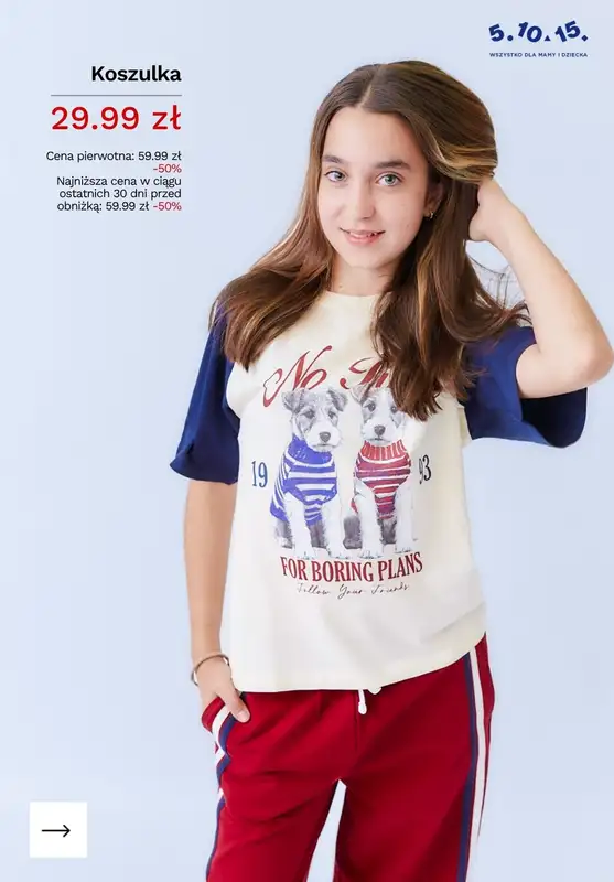 5.10.15 - gazetka promocyjna Koszulki dla dziewczynki od 19,99 zł od poniedziałku 27.04  - strona 6