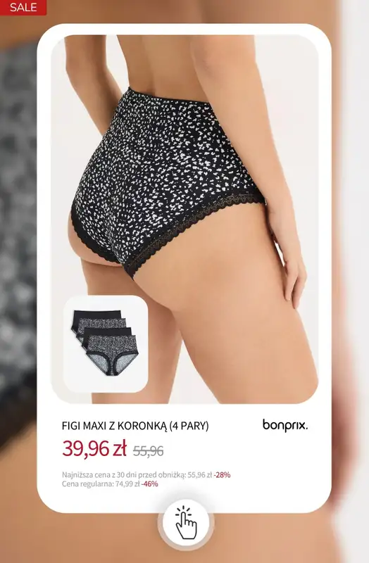 bonprix - gazetka promocyjna -20% na BIELIZNĘ + darmowa dostawa od poniedziałku 27.04 do środy 29.04 - strona 16