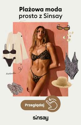 Sinsay - gazetka promocyjna Moda plażowa dla Niej od poniedziałku 27.04 do niedzieli 03.05
