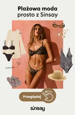 Sinsay - gazetka promocyjna Moda plażowa dla Niej od poniedziałku 27.04 do niedzieli 03.05