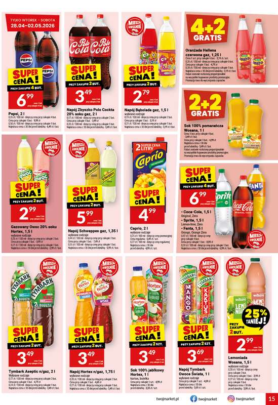 Twój Market - gazetka promocyjna Gazetka od wtorku 28.04 do wtorku 05.05 - strona 15
