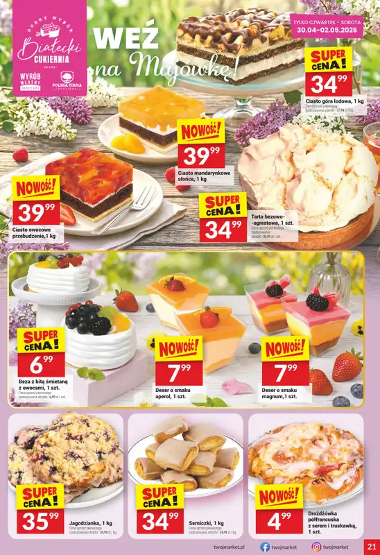 Twój Market - gazetka promocyjna Gazetka od wtorku 28.04 do wtorku 05.05 - strona 21