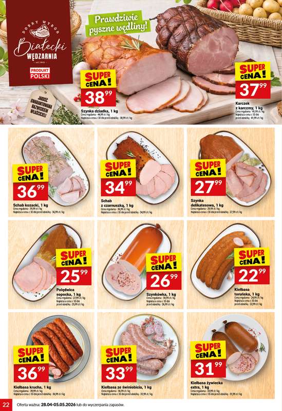 Twój Market - gazetka promocyjna Gazetka od wtorku 28.04 do wtorku 05.05 - strona 22