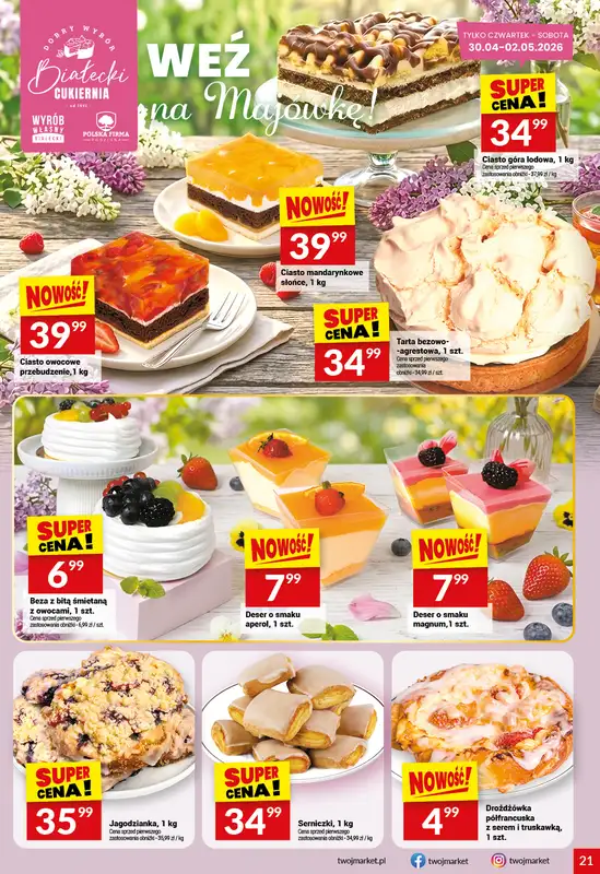 Twój Market - gazetka promocyjna Gazetka od wtorku 28.04 do wtorku 05.05 - strona 21