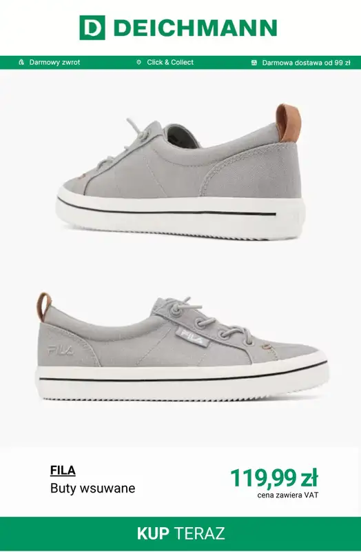 Deichmann - gazetka promocyjna Sneakersy damskie Fila od poniedziałku 27.04  - strona 10
