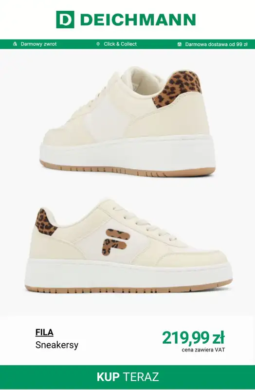 Deichmann - gazetka promocyjna Sneakersy damskie Fila od poniedziałku 27.04  - strona 11