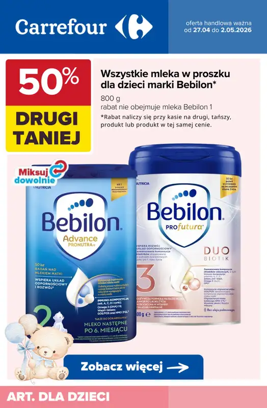 Carrefour - gazetka promocyjna Produkty dla MALUSZKA! od wtorku 28.04 do soboty 02.05 - strona 4
