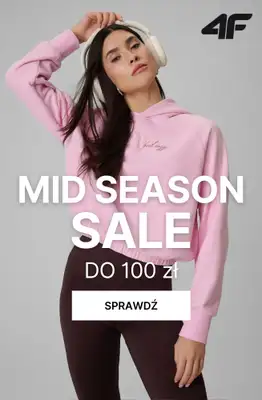 4F - gazetka promocyjna Mid Season Sale - okazje do 100 zł od poniedziałku 27.04 