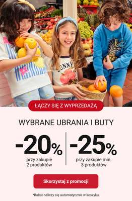 Smyk - gazetka promocyjna -20% przy zakupie 2 szt. | -25% przy zakupie min. 3 szt. od poniedziałku 27.04 do poniedziałku 27.04