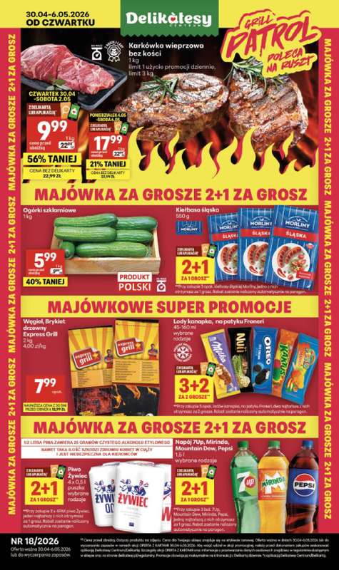 Delikatesy Centrum - gazetka promocyjna Gazetka  do środy 06.05