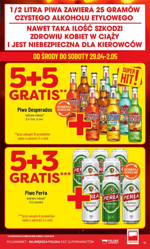 POLOmarket - gazetka promocyjna Gazetka od środy 29.04 do wtorku 05.05 - strona 15