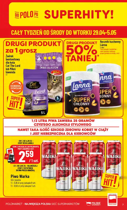 POLOmarket - gazetka promocyjna Gazetka od środy 29.04 do wtorku 05.05 - strona 7
