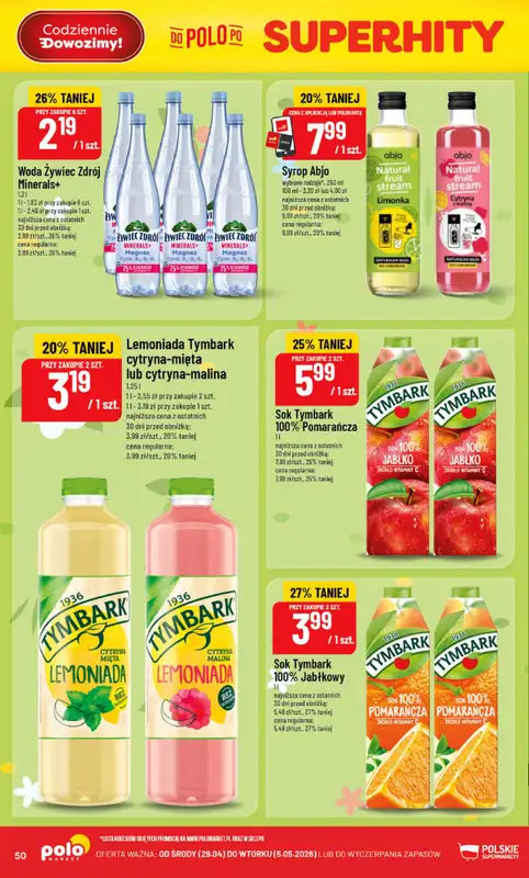 POLOmarket - gazetka promocyjna Gazetka od środy 29.04 do wtorku 05.05 - strona 50