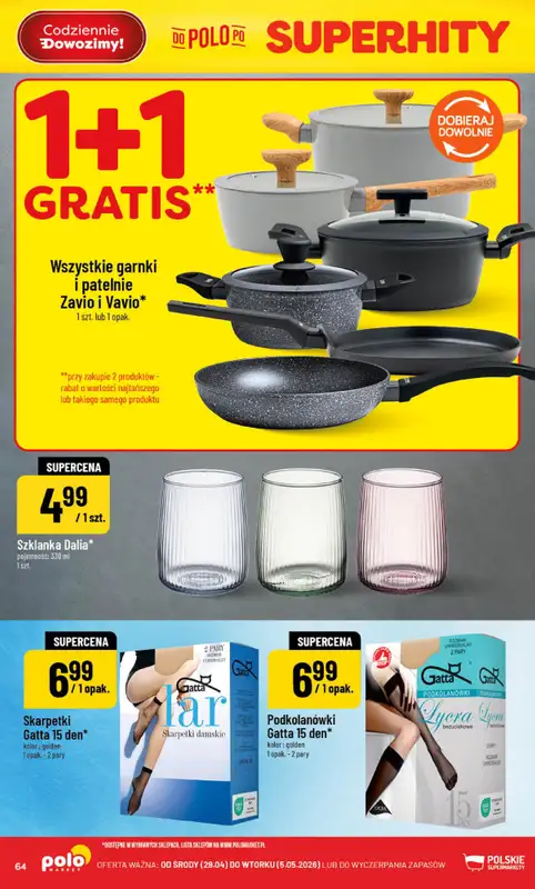 POLOmarket - gazetka promocyjna Gazetka od środy 29.04 do wtorku 05.05 - strona 64