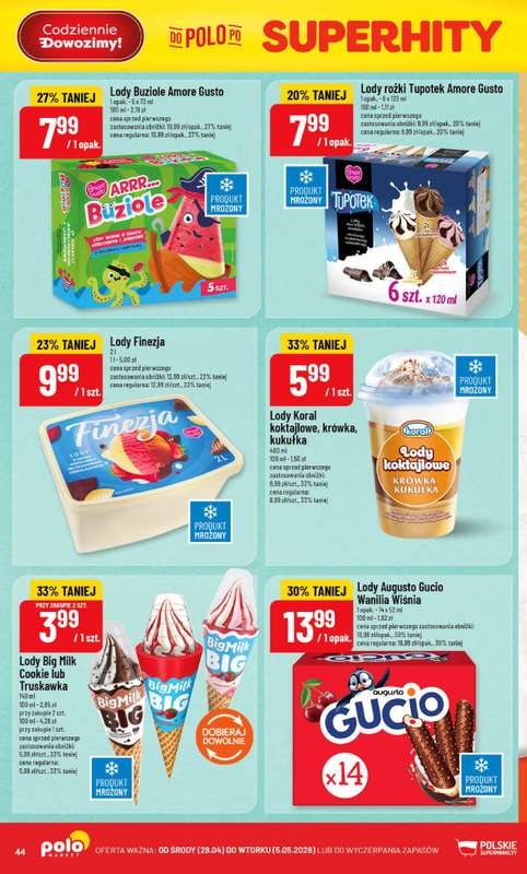 POLOmarket - gazetka promocyjna Gazetka od środy 29.04 do wtorku 05.05 - strona 44