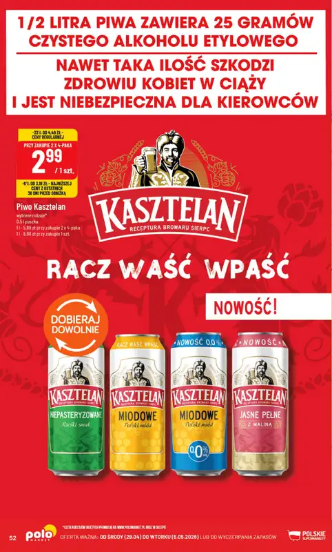 POLOmarket - gazetka promocyjna Gazetka od środy 29.04 do wtorku 05.05 - strona 52