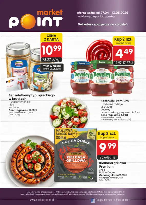 Market Point - gazetka promocyjna Gazetka od poniedziałku 27.04 do środy 13.05