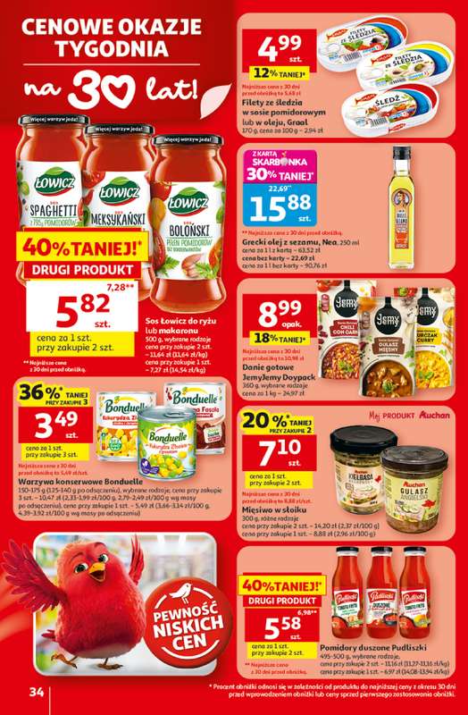Auchan - gazetka promocyjna Gazetka 30 Lat Hipermarket Auchan od środy 29.04 do środy 06.05 - strona 34