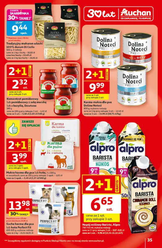 Auchan - gazetka promocyjna Gazetka 30 Lat Hipermarket Auchan od środy 29.04 do środy 06.05 - strona 35