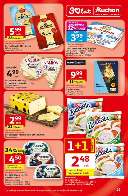 Auchan - gazetka promocyjna Gazetka 30 Lat Hipermarket Auchan od środy 29.04 do środy 06.05 - strona 29