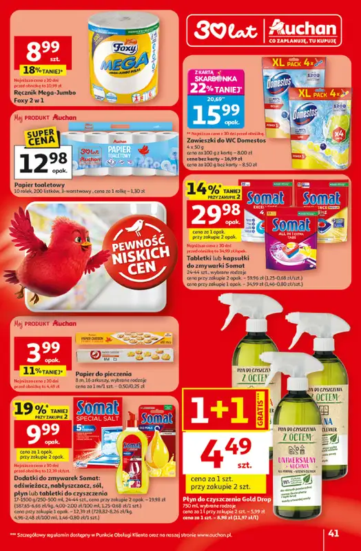 Auchan - gazetka promocyjna Gazetka 30 Lat Hipermarket Auchan od środy 29.04 do środy 06.05 - strona 41