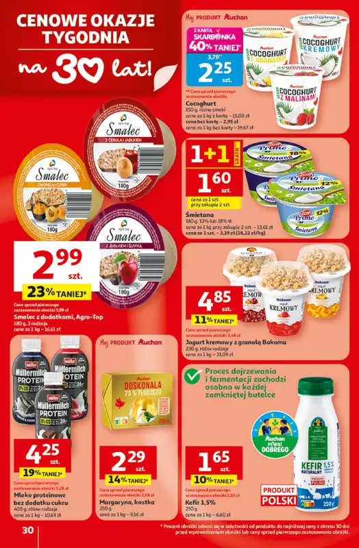 Auchan - gazetka promocyjna Gazetka 30 Lat Hipermarket Auchan od środy 29.04 do środy 06.05 - strona 30