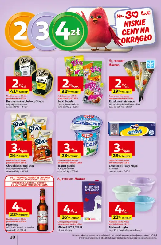 Auchan - gazetka promocyjna Gazetka 30 Lat Hipermarket Auchan od środy 29.04 do środy 06.05 - strona 20