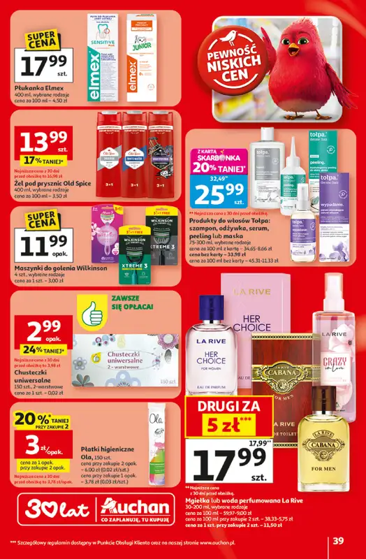 Auchan - gazetka promocyjna Gazetka 30 Lat Hipermarket Auchan od środy 29.04 do środy 06.05 - strona 39